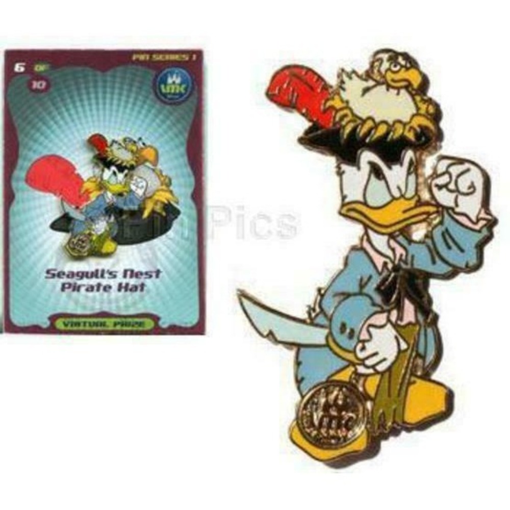 Disney Pin Donald Duck Pirate Hat Seagull Nest VMK Virtual Magic Kingdom 50522